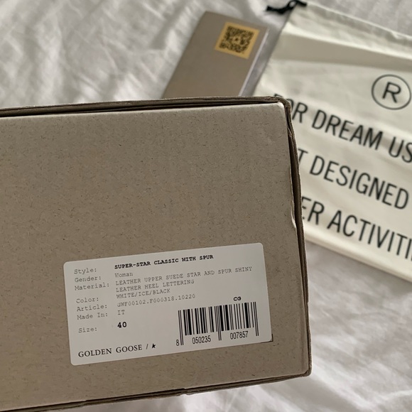 Size 40 Golden Goose Superstars Black/Ice/White - Picture 4 of 8